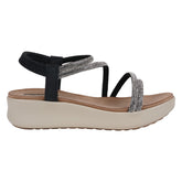 Women's Emory Black Embellished Wedge Sandals